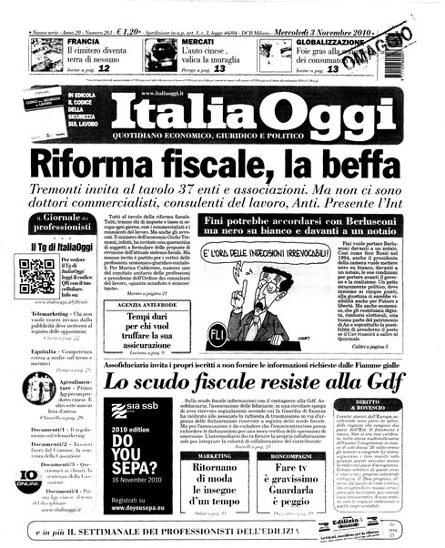 Italia oggi : quotidiano di economia finanza e politica